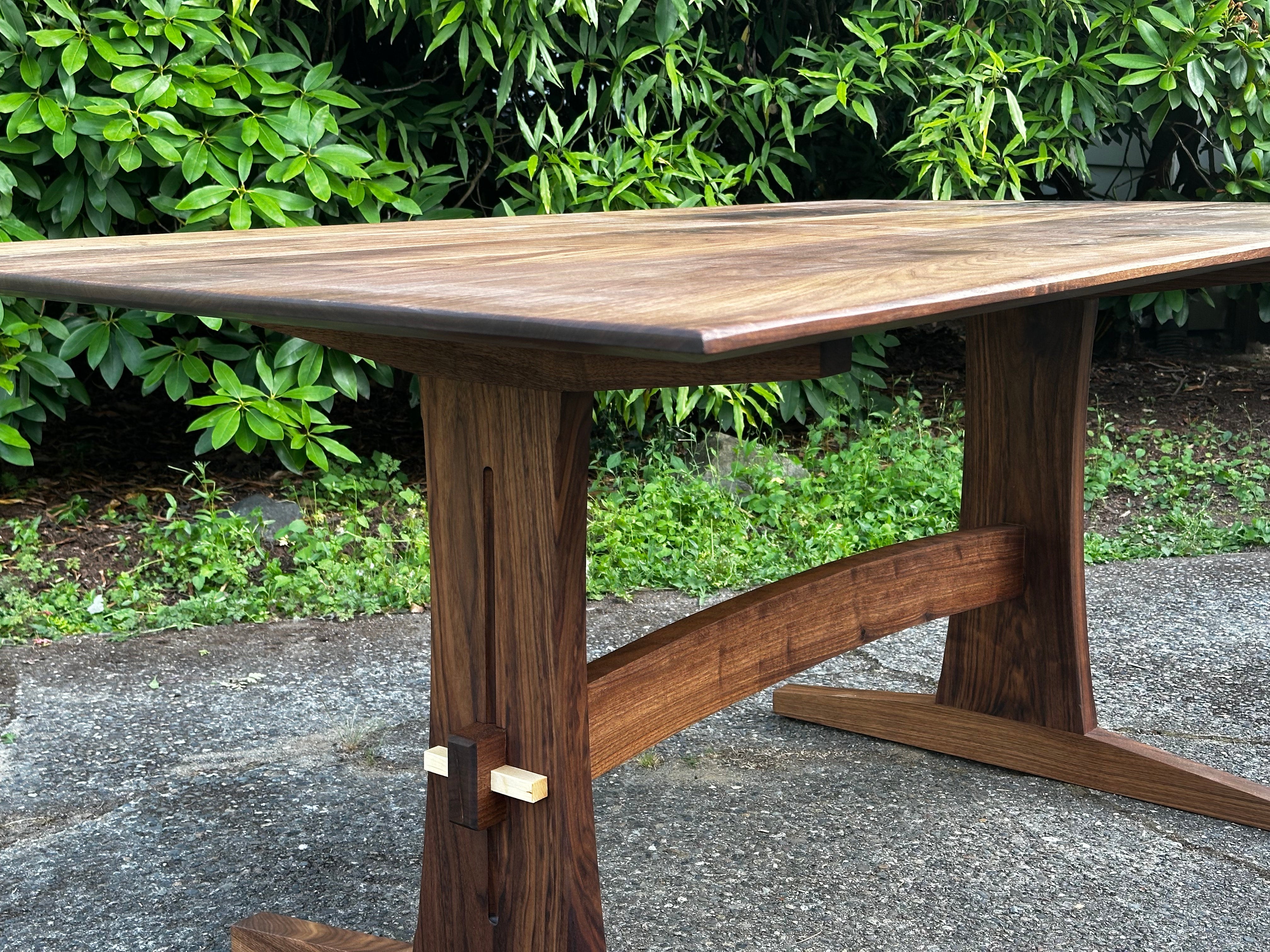 Niseko Walnut Trestle Dining Table | Salish Sea Woodworks
