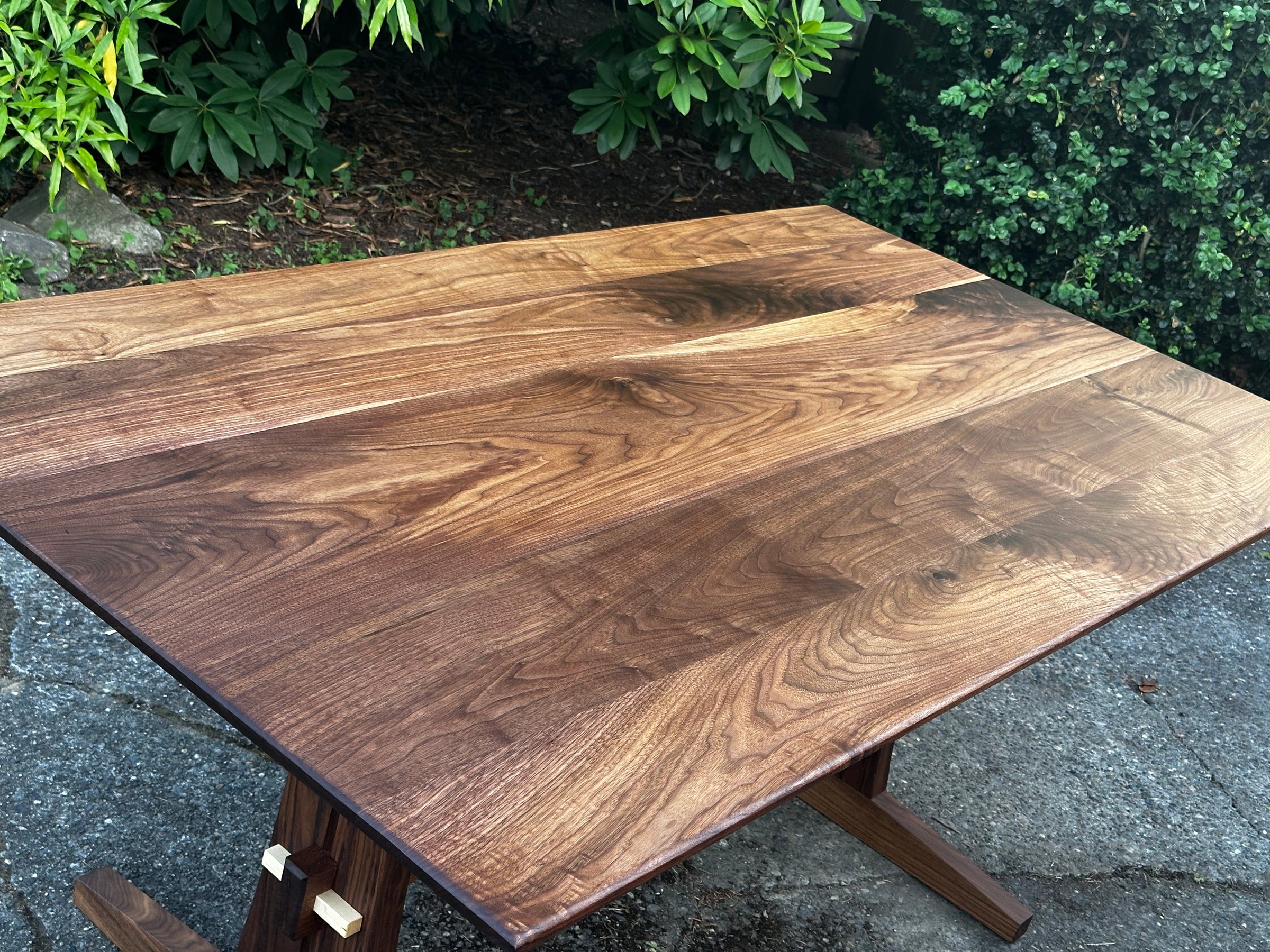 Niseko Walnut Trestle Dining Table | Salish Sea Woodworks